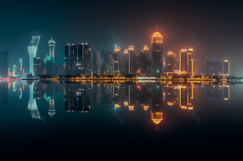 现代城市建筑湖面倒影,高清,摄影图,摄影图片,图片大全,摄影图免费下载